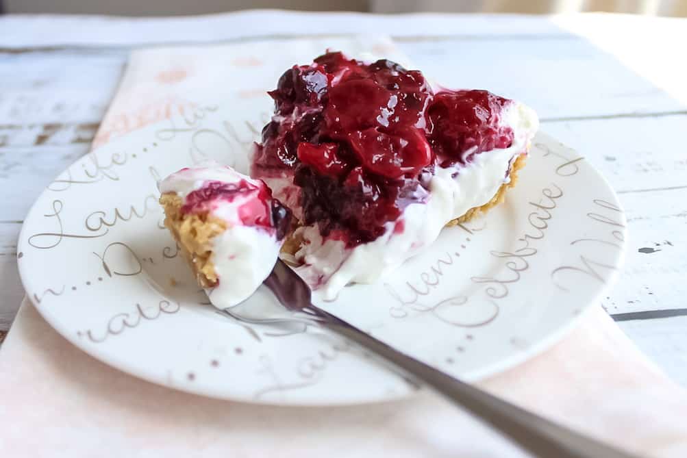 bite of berry cheesecake