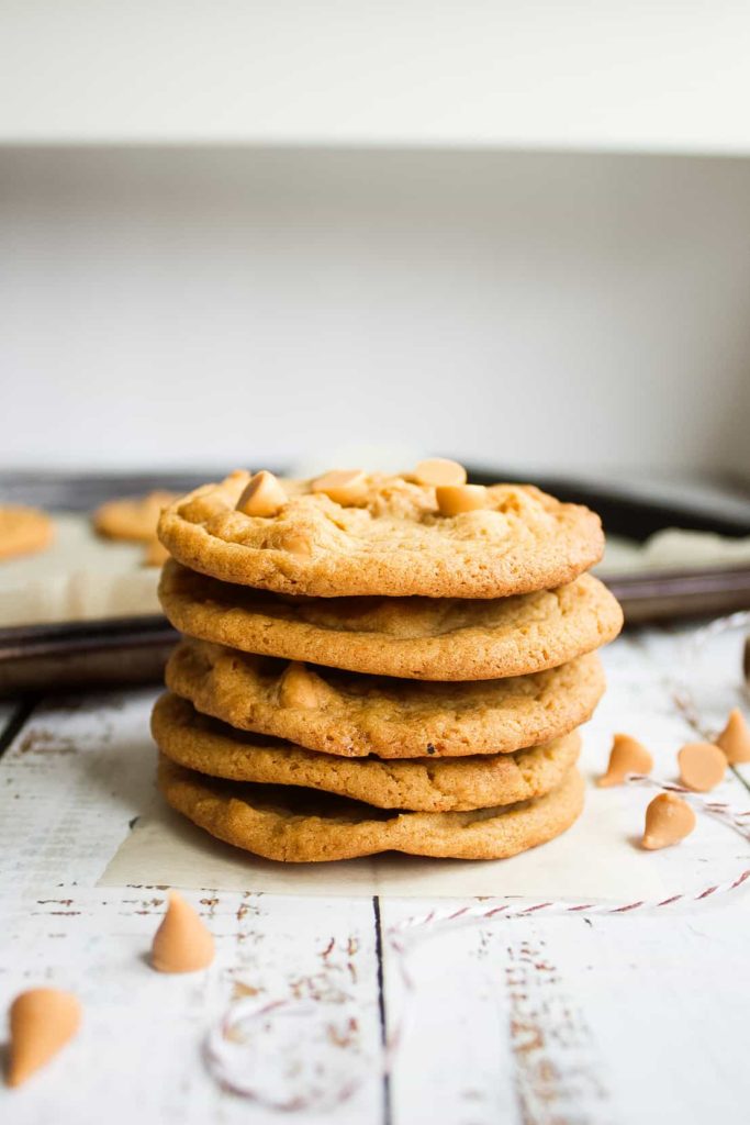 stack of 5 butterscotch biscuits