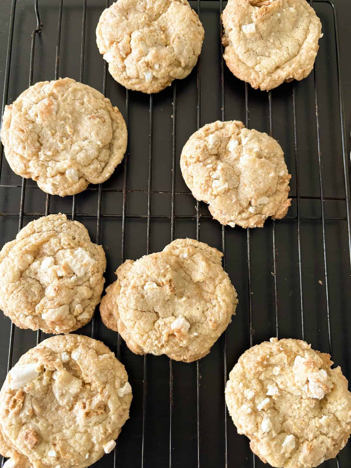 lemon cookies on rack