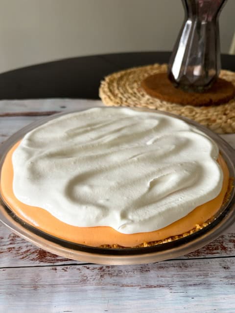 orange pie with whipped topping